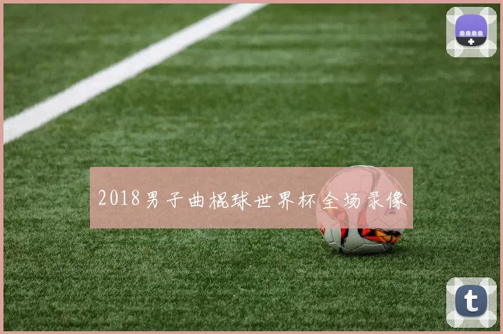 2018男子曲棍球世界杯全场录像